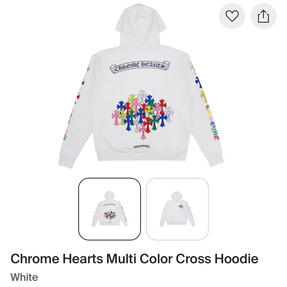 Chrome Hearts Multicolor Cross Hoodie
